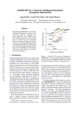 MultiBLiMP 1.0: A Massively Multilingual Benchmark of Linguistic Minimal Pairs