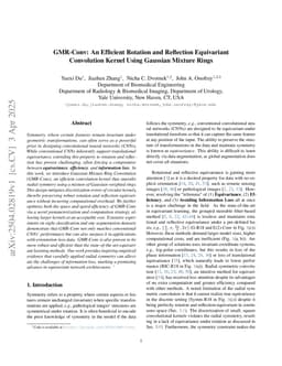 GMR-Conv: An Efficient Rotation and Reflection Equivariant Convolution Kernel Using Gaussian Mixture Rings