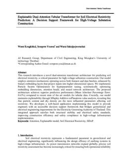 Explainable Dual-Attention Tabular Transformer for Soil Electrical Resistivity Prediction: A Decision Support Framework for High-Voltage Substation Construction