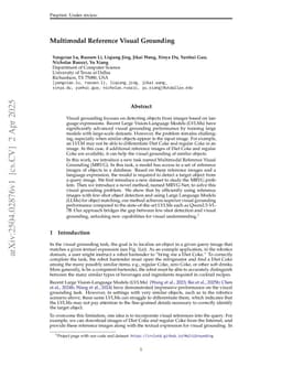 Multimodal Reference Visual Grounding