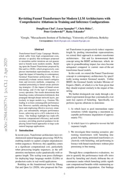 Revisiting Funnel Transformers for Modern LLM Architectures with Comprehensive Ablations in Training and Inference Configurations