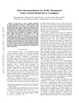 Route Recommendations for Traffic Management Under Learned Partial Driver Compliance