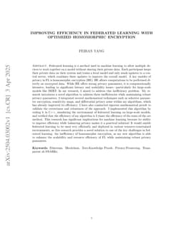 Improving Efficiency in Federated Learning with Optimized Homomorphic Encryption