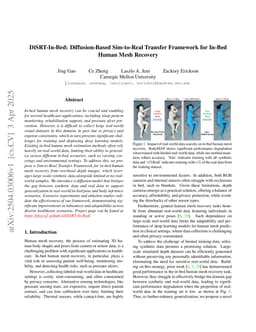 DiSRT-In-Bed: Diffusion-Based Sim-to-Real Transfer Framework for In-Bed Human Mesh Recovery