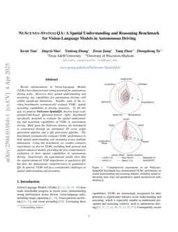 NuScenes-SpatialQA: A Spatial Understanding and Reasoning Benchmark for Vision-Language Models in Autonomous Driving