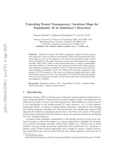 Unlocking Neural Transparency: Jacobian Maps for Explainable AI in Alzheimer's Detection