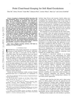 Point Cloud-based Grasping for Soft Hand Exoskeleton