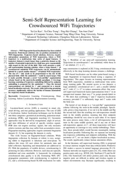 Semi-Self Representation Learning for Crowdsourced WiFi Trajectories