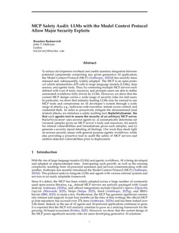 MCP Safety Audit: LLMs with the Model Context Protocol Allow Major Security Exploits