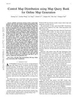 Control Map Distribution using Map Query Bank for Online Map Generation