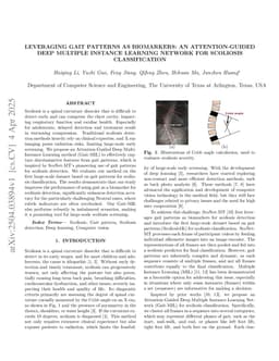 Leveraging Gait Patterns as Biomarkers: An attention-guided Deep Multiple Instance Learning Network for Scoliosis Classification