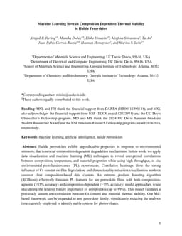 Machine Learning Reveals Composition Dependent Thermal Stability in Halide Perovskites