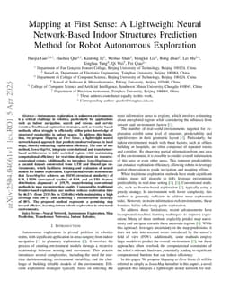 Mapping at First Sense: A Lightweight Neural Network-Based Indoor Structures Prediction Method for Robot Autonomous Exploration