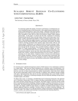 Scalable Robust Bayesian Co-Clustering with Compositional ELBOs