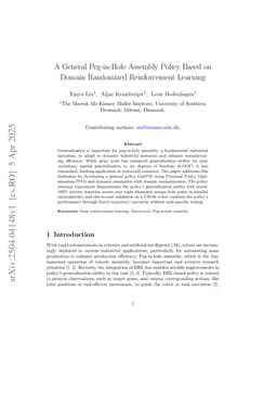 A General Peg-in-Hole Assembly Policy Based on Domain Randomized Reinforcement Learning