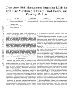 Cross-Asset Risk Management: Integrating LLMs for Real-Time Monitoring of Equity, Fixed Income, and Currency Markets