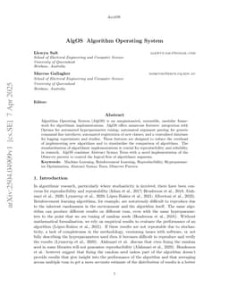 AlgOS: Algorithm Operating System