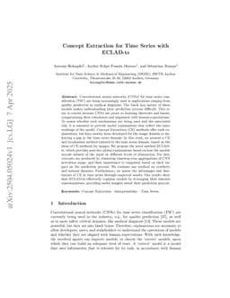 Concept Extraction for Time Series with ECLAD-ts