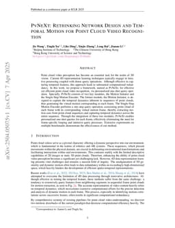 PvNeXt: Rethinking Network Design and Temporal Motion for Point Cloud Video Recognition