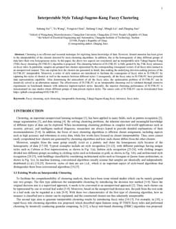 Interpretable Style Takagi-Sugeno-Kang Fuzzy Clustering