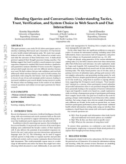 Blending Queries and Conversations: Understanding Tactics, Trust, Verification, and System Choice in Web Search and Chat Interactions