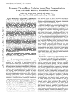 Resource-Efficient Beam Prediction in mmWave Communications with Multimodal Realistic Simulation Framework