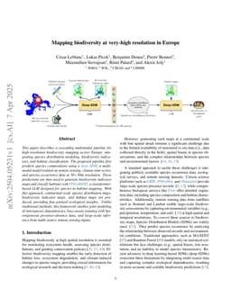 Mapping biodiversity at very-high resolution in Europe