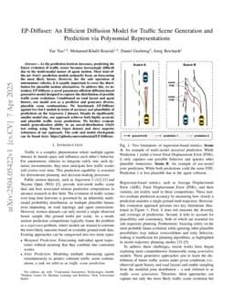 EP-Diffuser: An Efficient Diffusion Model for Traffic Scene Generation and Prediction via Polynomial Representations