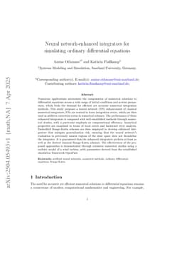 Neural network-enhanced integrators for simulating ordinary differential equations