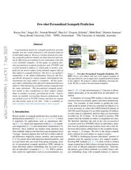 Few-shot Personalized Scanpath Prediction