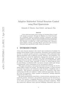 Adaptive Multirobot Virtual Structure Control using Dual Quaternions
