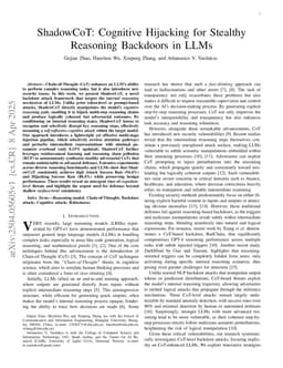 ShadowCoT: Cognitive Hijacking for Stealthy Reasoning Backdoors in LLMs