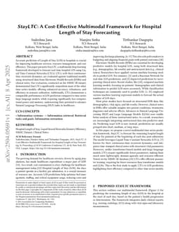 StayLTC: A Cost-Effective Multimodal Framework for Hospital Length of Stay Forecasting