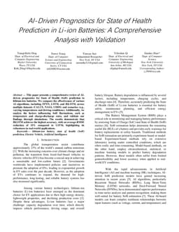 AI-Driven Prognostics for State of Health Prediction in Li-ion Batteries: A Comprehensive Analysis with Validation