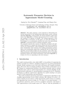 Systematic Parameter Decision in Approximate Model Counting