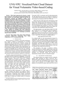 UVG-VPC: Voxelized Point Cloud Dataset for Visual Volumetric Video-based Coding