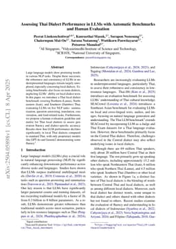 Assessing Thai Dialect Performance in LLMs with Automatic Benchmarks and Human Evaluation