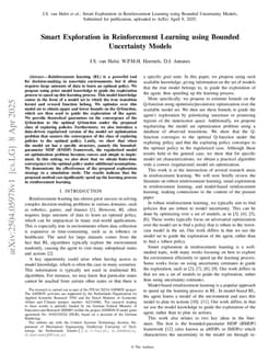 Smart Exploration in Reinforcement Learning using Bounded Uncertainty Models