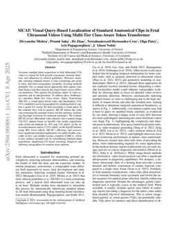 MCAT: Visual Query-Based Localization of Standard Anatomical Clips in Fetal Ultrasound Videos Using Multi-Tier Class-Aware Token Transformer