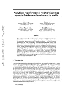 Well2Flow: Reconstruction of reservoir states from sparse wells using score-based generative models