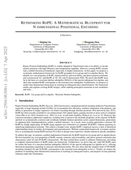 Rethinking RoPE: A Mathematical Blueprint for N-dimensional Positional Encoding