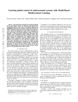 Learning global control of underactuated systems with Model-Based Reinforcement Learning
