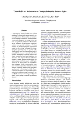 Towards LLMs Robustness to Changes in Prompt Format Styles
