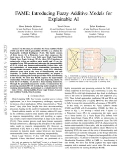 FAME: Introducing Fuzzy Additive Models for Explainable AI