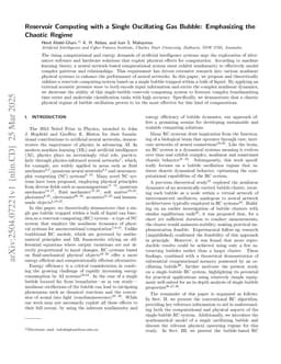 Reservoir Computing with a Single Oscillating Gas Bubble: Emphasizing the Chaotic Regime