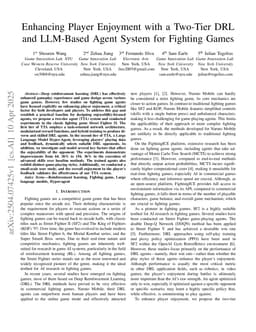 Enhancing Player Enjoyment with a Two-Tier DRL and LLM-Based Agent System for Fighting Games