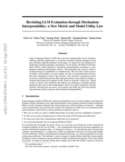 Model Utility Law: Evaluating LLMs beyond Performance through Mechanism Interpretable Metric