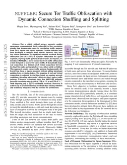 MUFFLER: Secure Tor Traffic Obfuscation with Dynamic Connection Shuffling and Splitting