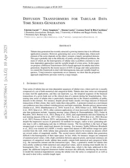 Diffusion Transformers for Tabular Data Time Series Generation