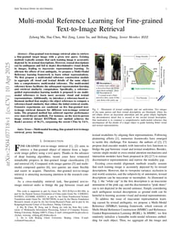 Multi-modal Reference Learning for Fine-grained Text-to-Image Retrieval